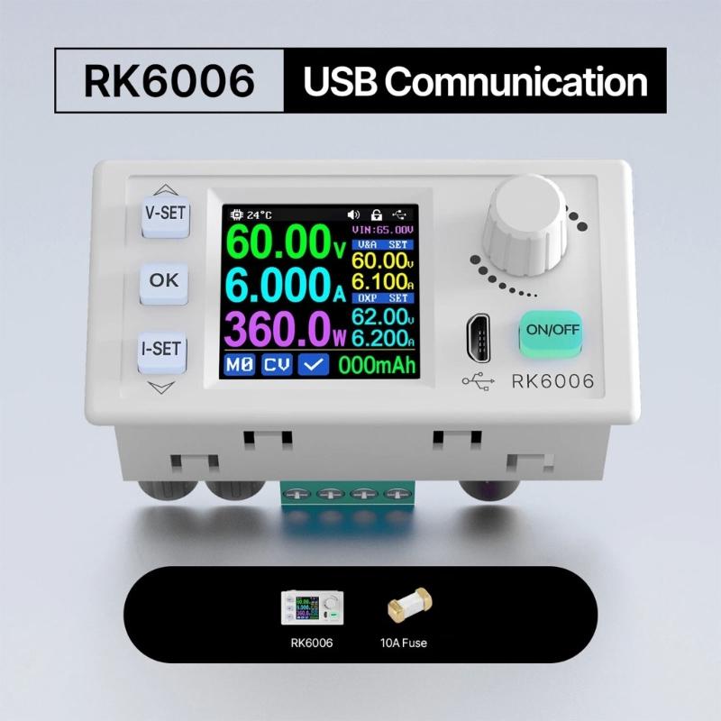 Digital Power Supply 0 60V 0 6.0A Adjustable Designs With USB Communication and Cooling Fan Systems High Performances