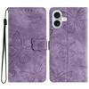 For iPhone 16 Plus Case Butterfly Flip Stand PU Leather Phone Cover