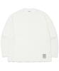 Nomaenyueol Emblem Damaged Knit Long Sleeve Tee - White
