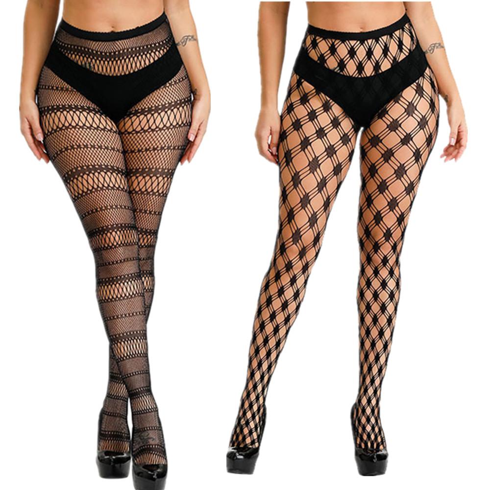 2 Paar Übergröße Netzstrümpfe Damen Sexy Dessous Damen Erotische Dessous Sex Bodystocking Große Größe Netz Damen Strumpfhose