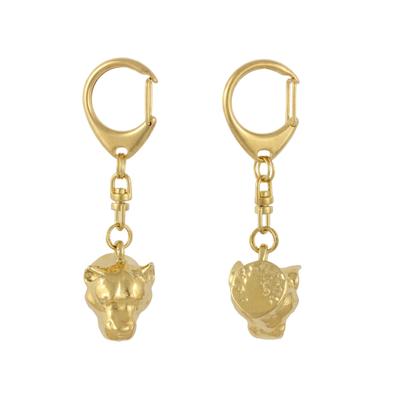 American Staffordshire Terrier, Amstaff - Gilded Key Ring with Dog, Handbag Decoration, Luxury Accessory by Brand