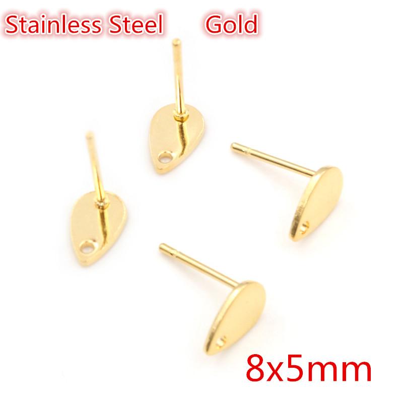 20pcs/Lot 316 Stainless Steel Geometric Star Moon Earring Stud Earring Posts Connector For DIY Earring Jewelry Making Supplies