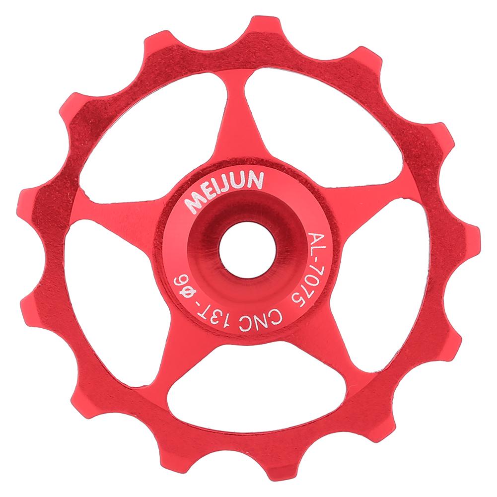 Aluminium Road Pulley Wheel Derailleur Bike Roller Pulley (red,13T)
