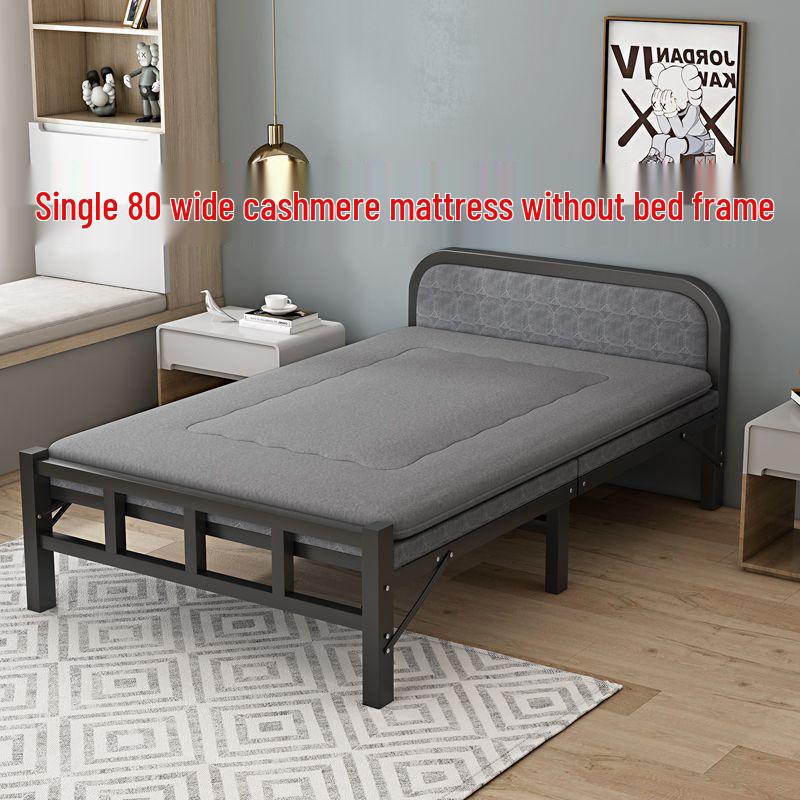 Portable Folding Iron Bed for Outdoor and Dormitory Use