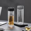 TOMIC Double-Layer Tea Infuser Glass Bottle