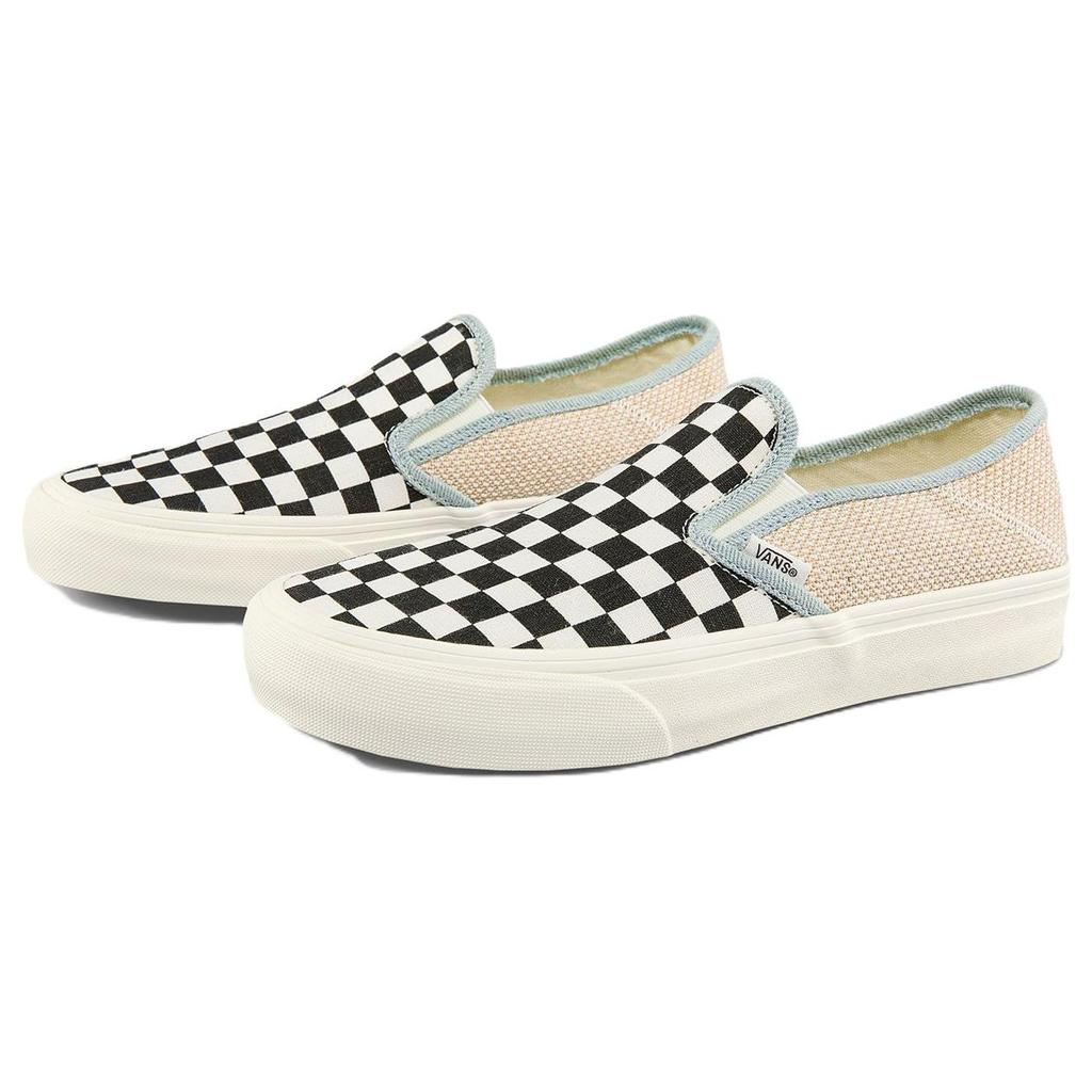 Vans Slip-On SF Stylish Casual Skate Shoes Unisex Black White Brown Grid 'Black White Brown' Men's VN0A5HYQAYR