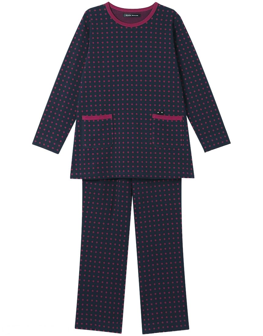 

Wacoal RELAX SLEEP Atsuko Matano Long Sleeves and Cotton up to ATSUKO L & Pajamas, Pants, 100% (Sizes 3L), HDW401, MATANO, KO,