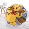 Ombrello da Viaggio a Tema Winnie the Pooh e Amici - 8 Stecche, Apertura e Chiusura Automatiche, Design Pieghevole Portatile, Ombrello Compatto ed Elegante Adatto