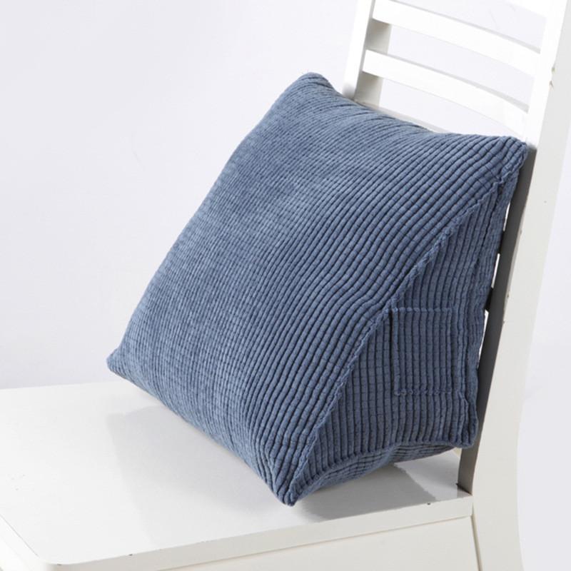 Office Corduroy Cushion Pillow With Removable Cover For Lumbar Support And Car Seat Comfort