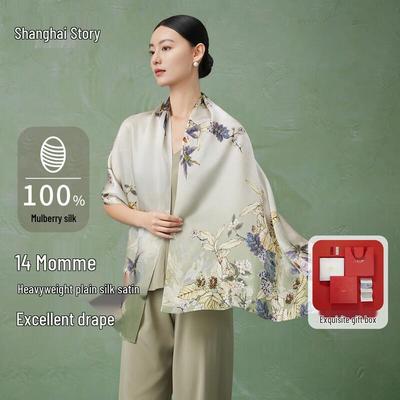 Shanghai Story 100% Mulberry Silk Printed Scarf