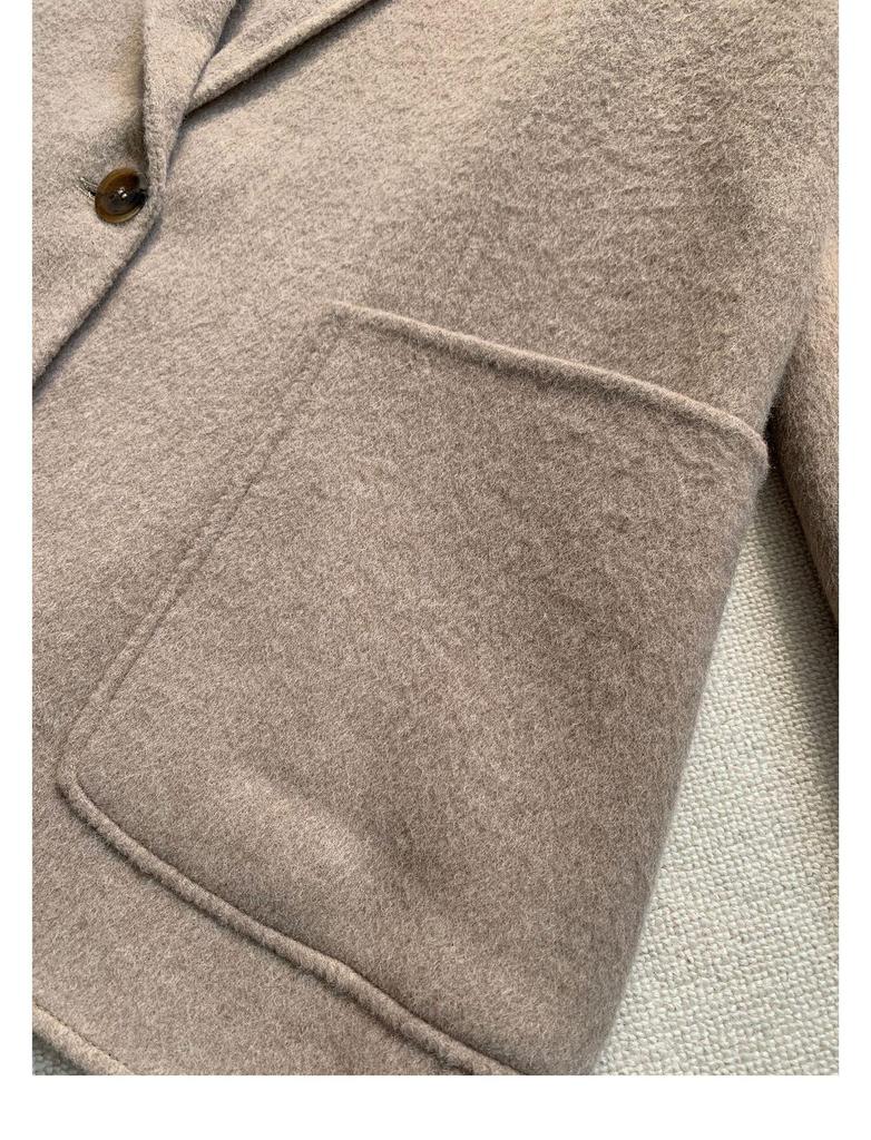 Handmade Italian Notch Lapel Coat – 70% Double-Faced Wool, Premium Quality