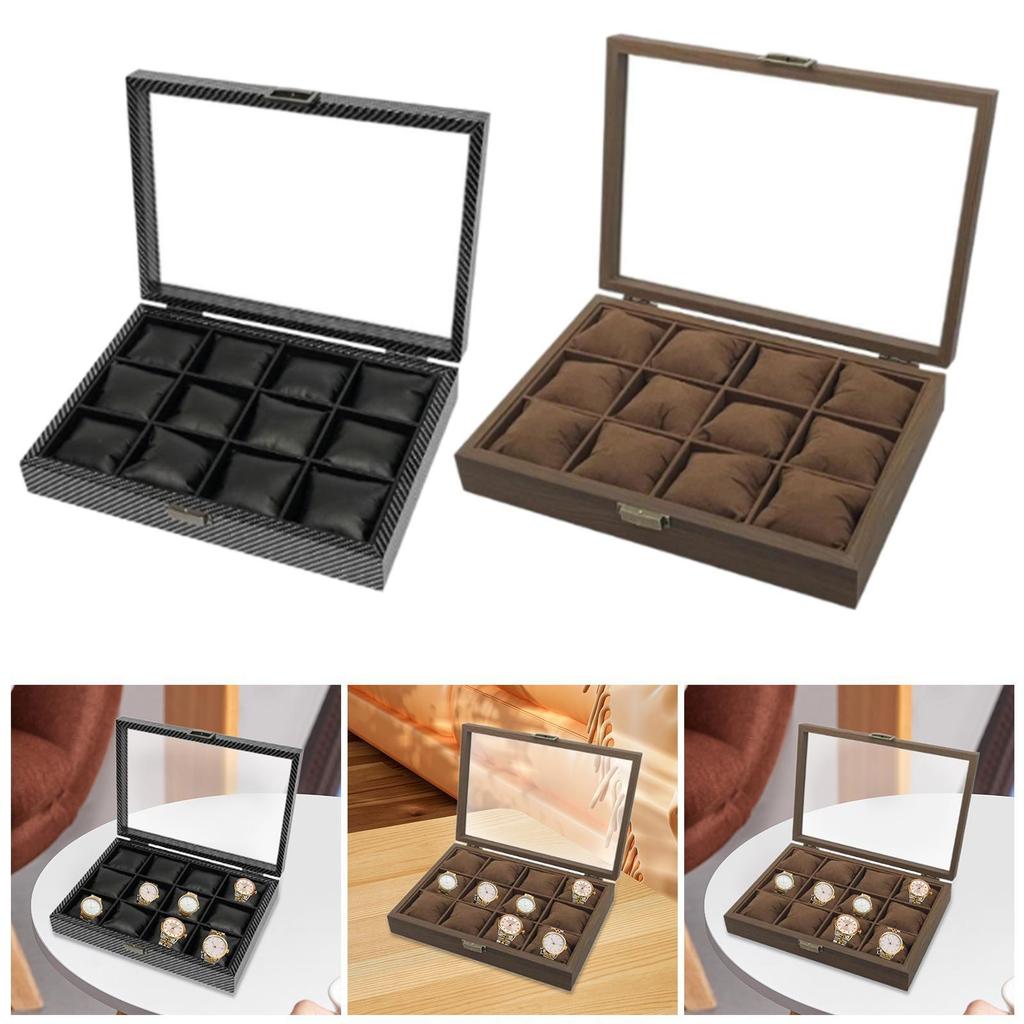 12 Slots Watches Carry Case Lightweight for Father's Day Birthday Gift