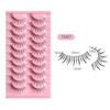 Natürliche, schlanke, falsche Wimpern, dicke, kleine Teufelswimpern, Cos Big Eye Barbie-Wimpern