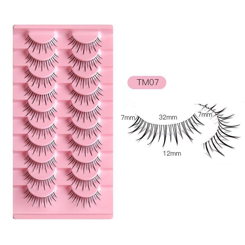 Natürliche, schlanke, falsche Wimpern, dicke, kleine Teufelswimpern, Cos Big Eye Barbie-Wimpern