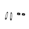 Unisex Stainless Steel Punk Musical Note Earrings with Whirlwind Design