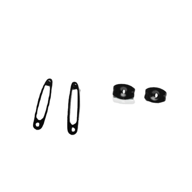 Unisex Stainless Steel Punk Musical Note Earrings with Whirlwind Design