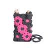 Urban Minimalist Soft Crossbody Bag With Floral Cutout Design For Daily Use