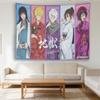 GGalgame Super Cute Pink Theme Tapestry  Wall Hanging for Bedroom  Dorm 2D Anime Character Decor