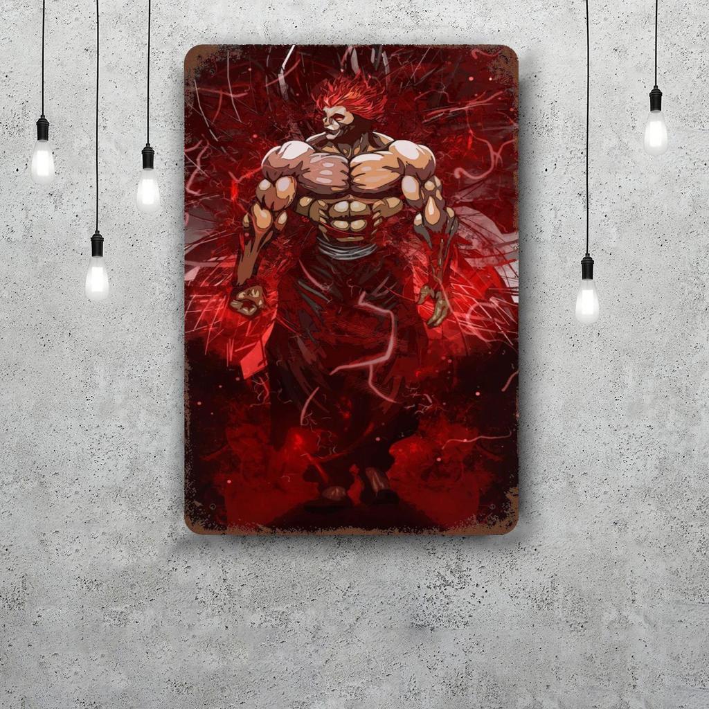 baki hanma Metal Signs wall decor Vintage Tin Signs Captain Metal Poster Decor for Bar Pub Club Wall Decoration
