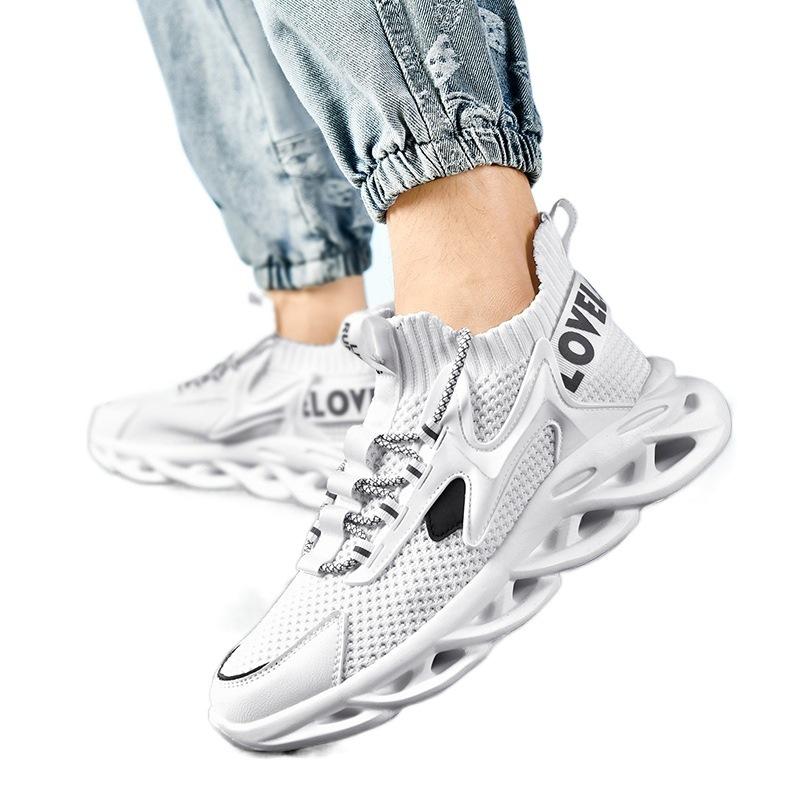 Spring New Dad Shoes Men's Breathable Blade Sneakers Casual Shoes Large Size Fly-woven Running Shoes Men