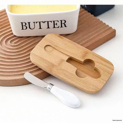 Multifunctional Butter, Cheese, and Jam Spreader with Wooden Box for Baking