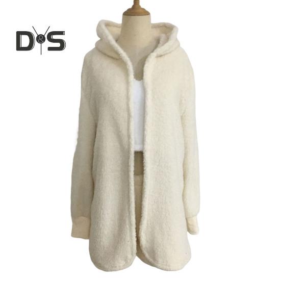 3 Teile/satz Herbst Winter Frauen Mantel Weste Shorts Set Dicken Plüsch Homewear Kleidung Nachtwäsche Mit Kapuze Lange Ärmel Offene Stich Warme Jacke Kordelzug