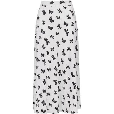 Women's Bowknot Print A-Line Midi Skirt