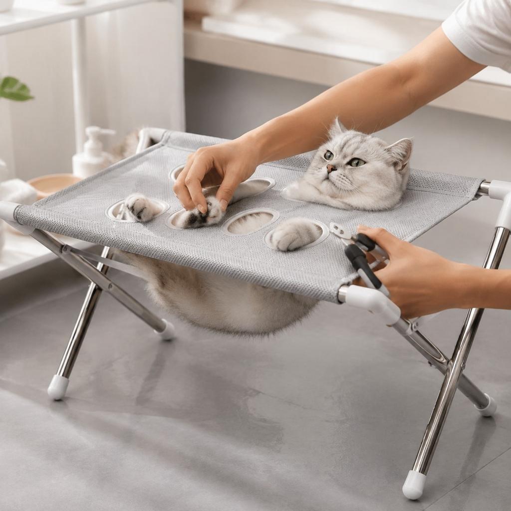 Stainless Pet Bathing Rack with -Scratch - Restraint and Dog Grooming Holder for Washing and Nail Trimming
