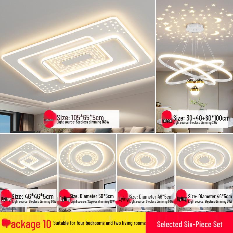 Modern Minimalist LED Ceiling Light - Whole Home Combination for Living Room and Bedroom