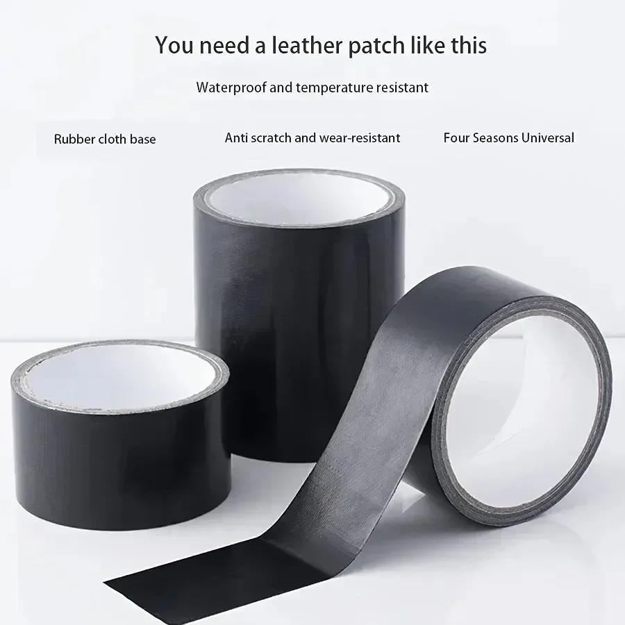 1Roll Self-adhesive Leather Repair Tape for Sofa Car Seat Handbag Jacket Furniture Shoe First Aid Patch DIY Black Leather Patch