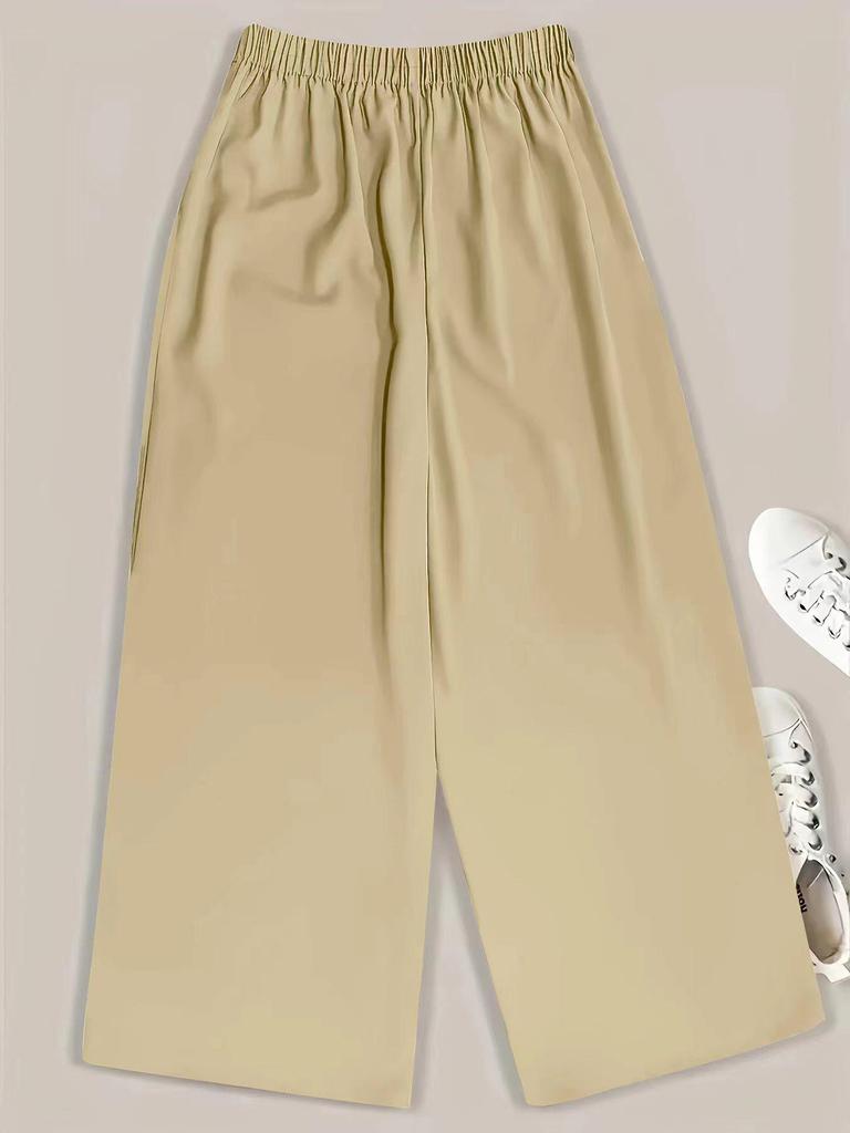 2024 Women's High-Waisted Wide-Leg Cropped Casual Pants