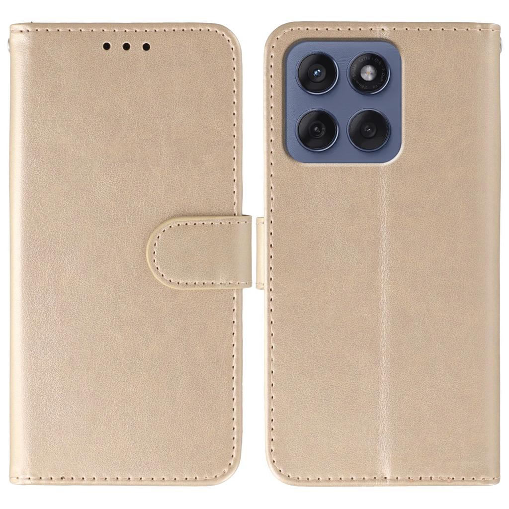 For Motorola Edge 60 Fusion 5G Case PU Leather Flip Wallet Phone Cover with Strap