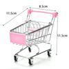 Mini supermarket Nákupní vozík Stolní model Dětské hračky Domácí dekorace Úložný prostor Miniaturní ozdoba Dárek pro hračky