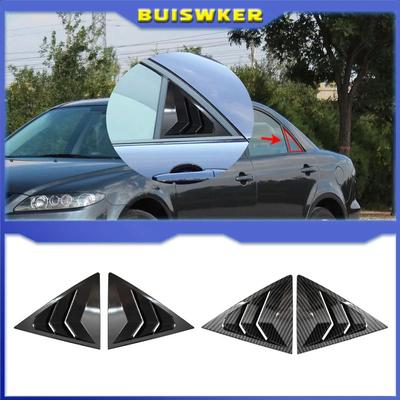 Para Mazda 6 Sedan 2002 2003 2004 2005 2006 2007 2008-2016 Carbono Carro Janela Traseira Lateral Ventilação Persiana Tampa Guarnição Acessórios