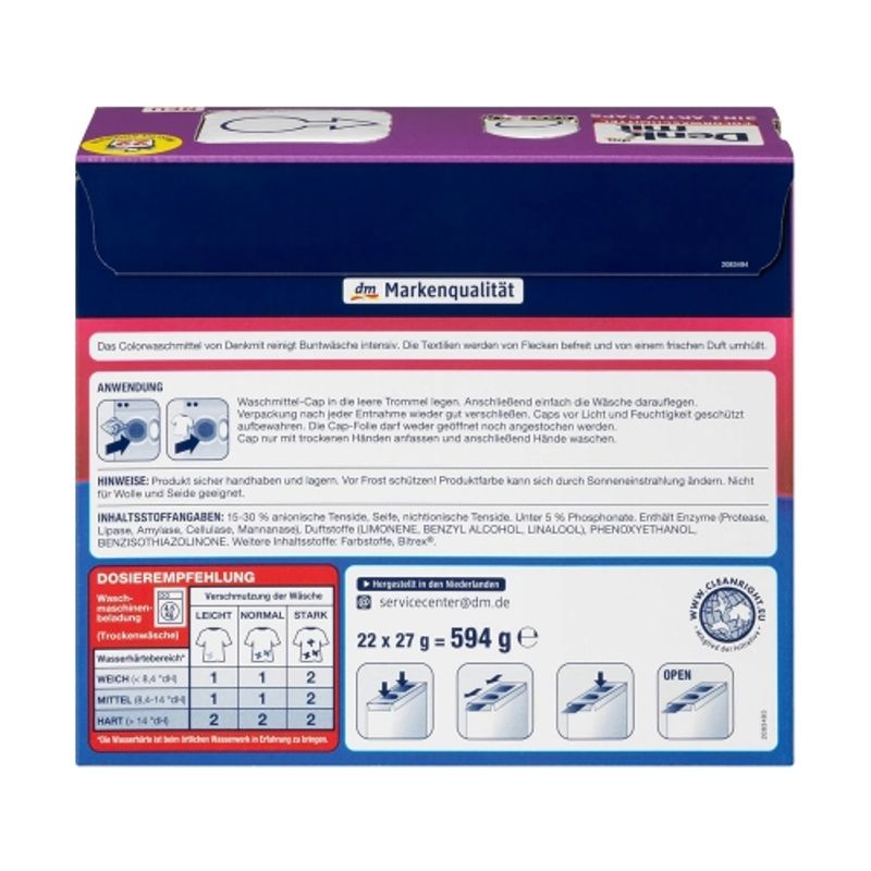 Denkmit Color 3-in-1 Active Laundry Detergent 22 Capsules