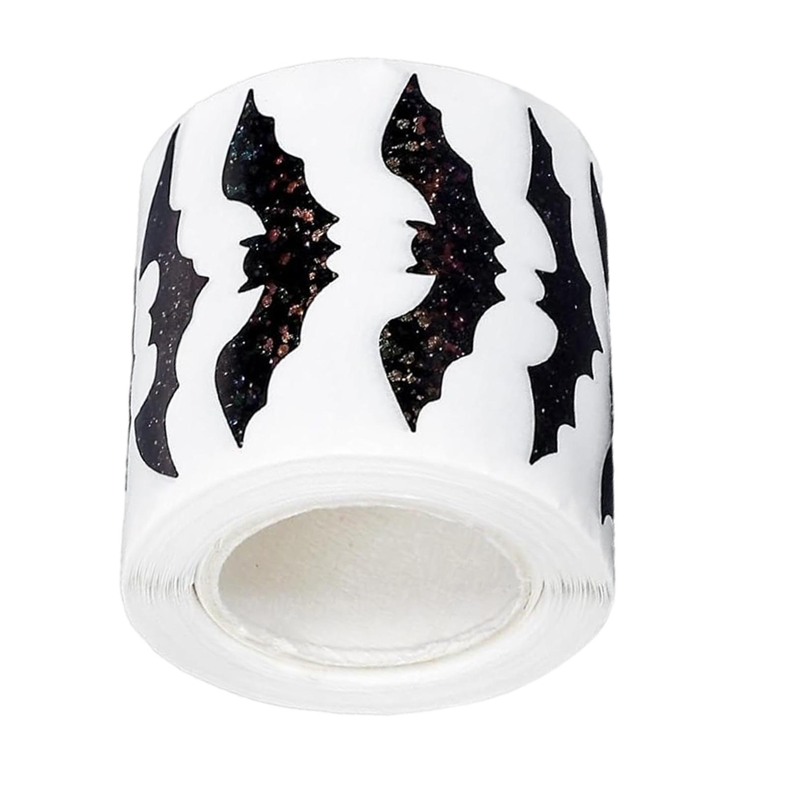 

500Pcs Glittering Bats Sticker Adhesive Wrapping Label for Scrapbooking Journal Notebook Packaging Party Decoration 1