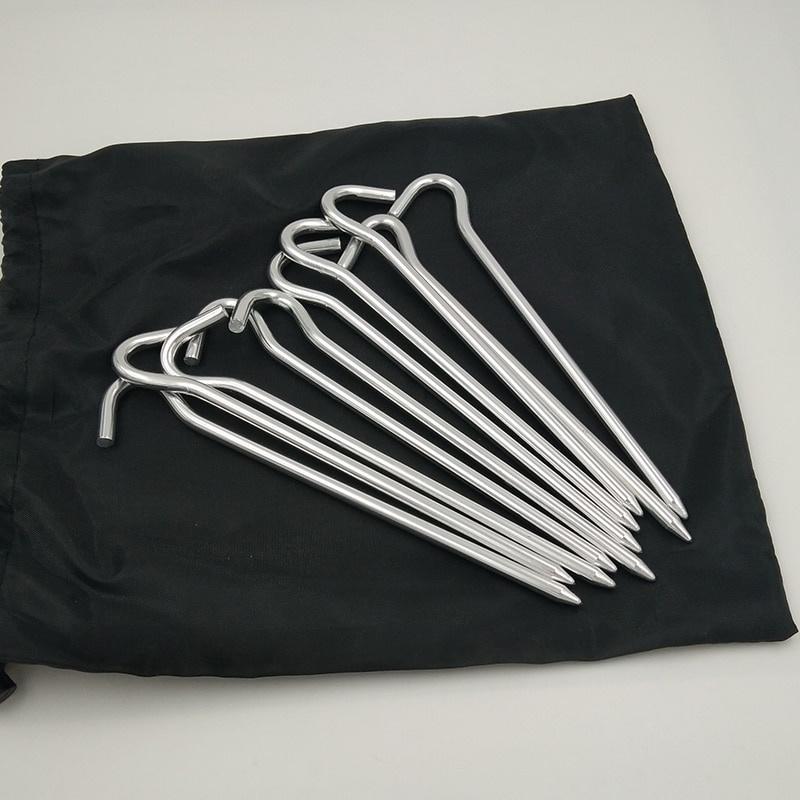 10 Pcs/Lot 18cm Tent Pegs Aluminum Round Tent Stake Alloy Tent Pegs Outdoor Nails Tent Accessories
