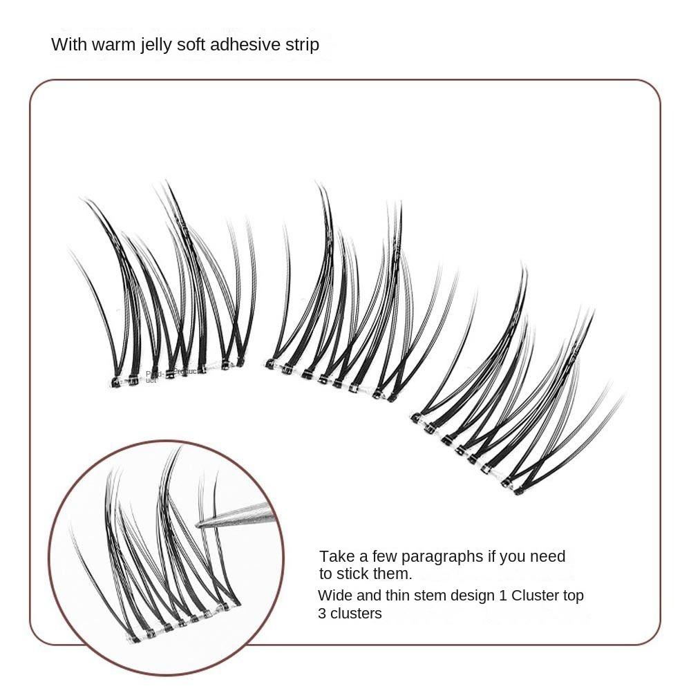 With Jelly Glue Strips Manga Lashes No Stem No Glue 3D False Eyelashes  Party Supplies