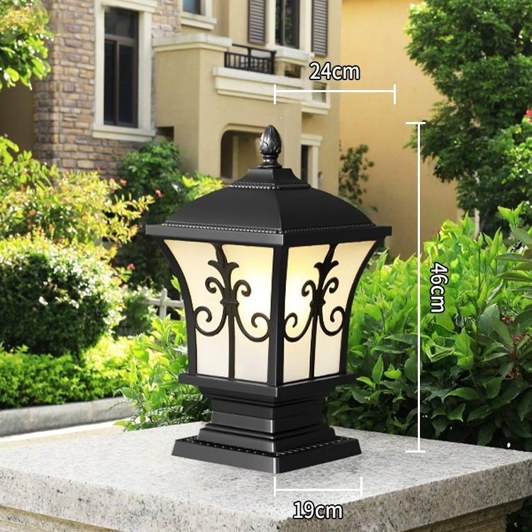 Garden Villa Gate Outdoor Led Aluminum Dc 12v 80 Ip65 Solar Pillar Lamp Waterproof Lamp Yard Fence Pillar Light