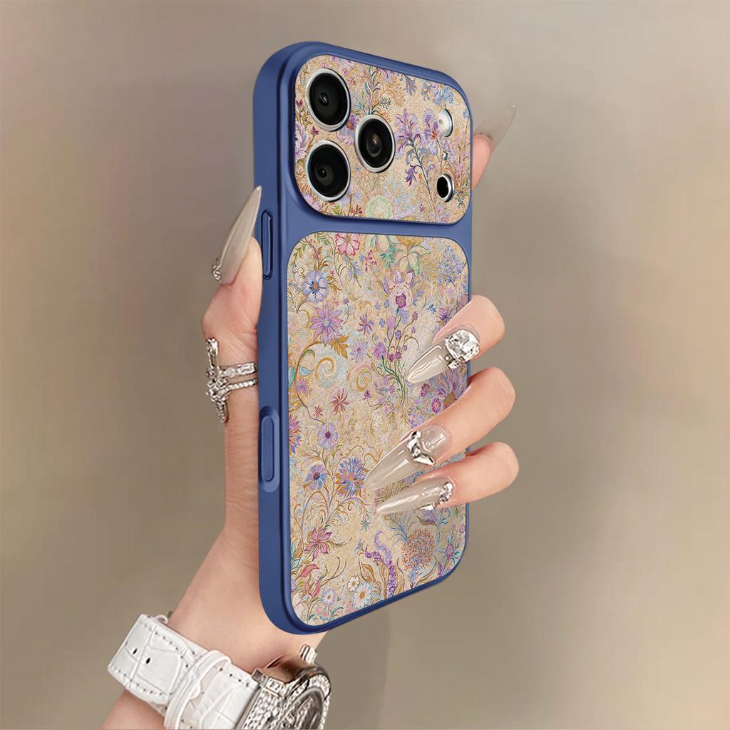 Flowers are everywhere, suitable for iPhone17promax mobile phone case, Apple 16pro new 15pro niche 16 leather.