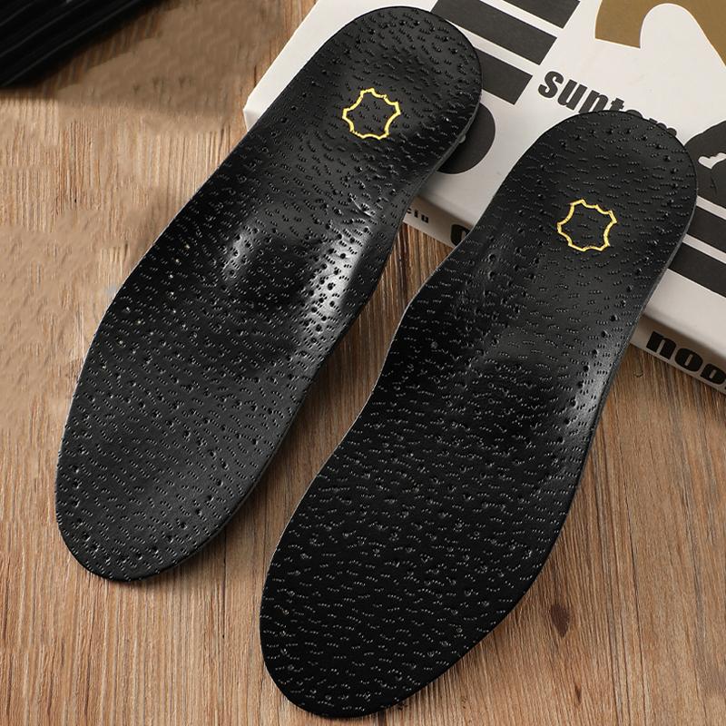 New Breathable Leather Insole Arch Support Orthopedic Insoles Men's and Women's Flatfoot Corrective Insoles