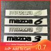 2025 Hot ABS Silver Black Car Emblem Logo Badge Sticker Decal For Mazda 6 Mazda 3 Mazda6 Mazda3 Accessories Styling