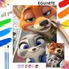 Oil Painting Handmade Diy Nick and Judy Zootopia Gifts Home Decorations