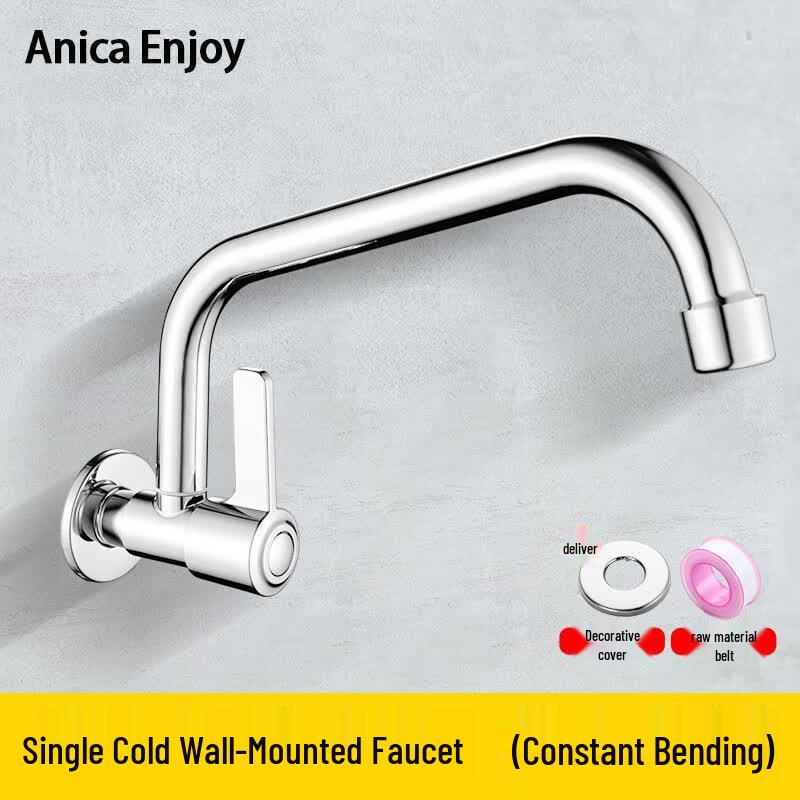 Anica Enjoy Stainless Steel Wall-Mounted Single Cold Faucet