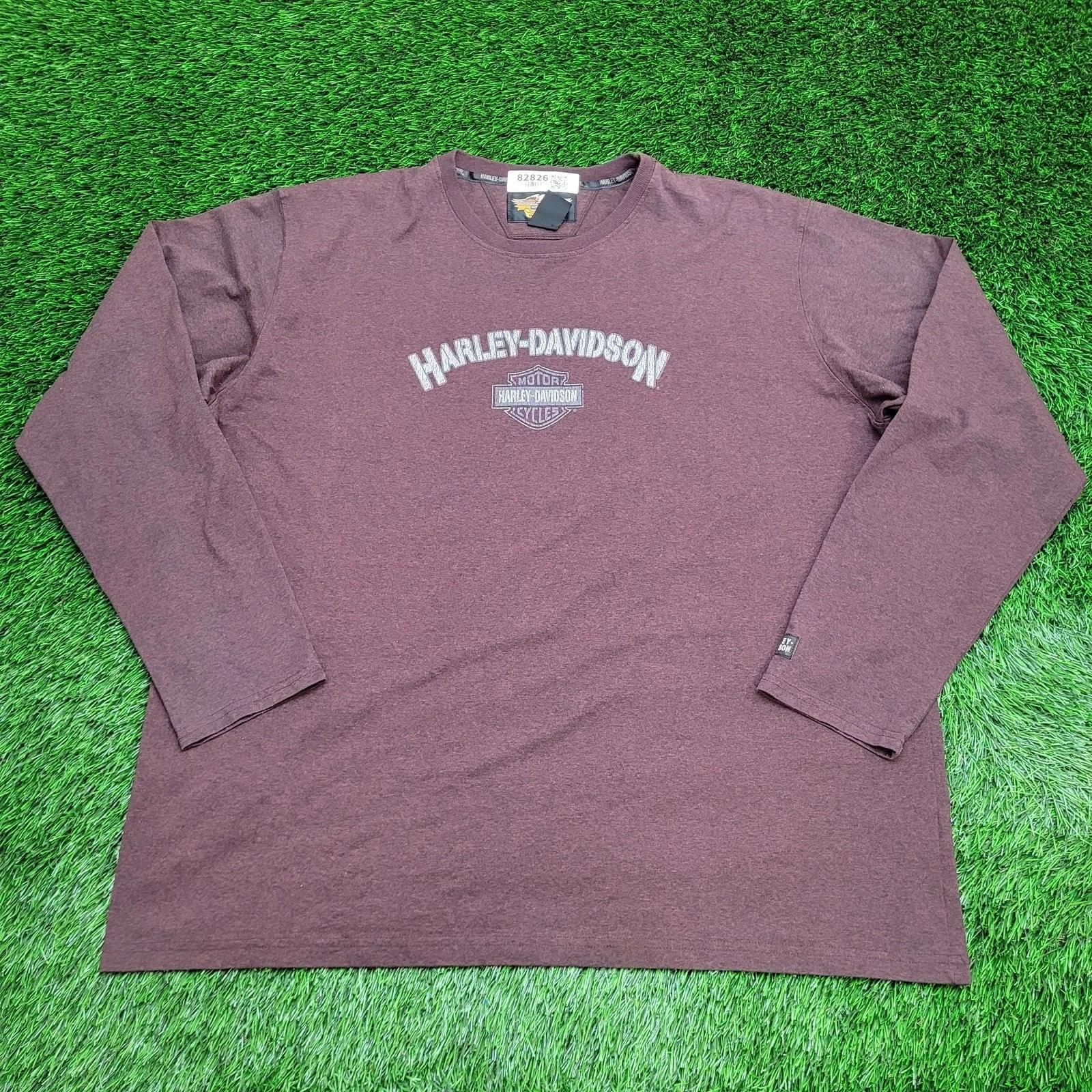 

Vintage 90s Harley-Davidson Shirt 2XL 27x30 Baggy Brown USA 3XL