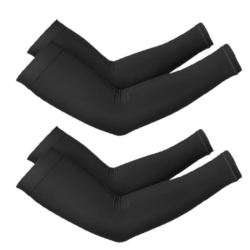 2 Pairs Cooling Ice Arm Sleeves, Breathable Compression Arm Sleeves for Men Women, UV Protection for Driving Fishing Sports бежевый