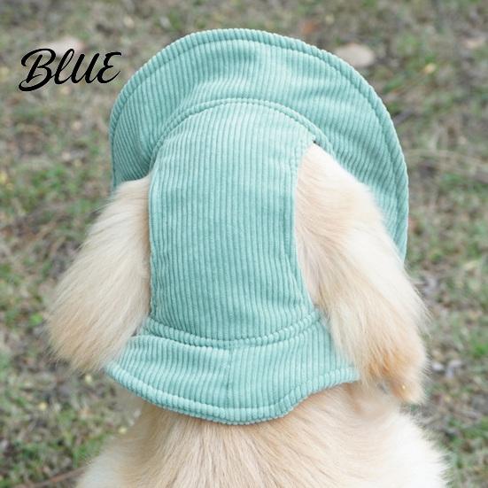 Summer Outdoor Protection Corduroy Dog Baseball Cap Cat Beach Visor Hat with Ear Stylish Pet Photography Props Holes Adjustable Puppy Sunbonnet