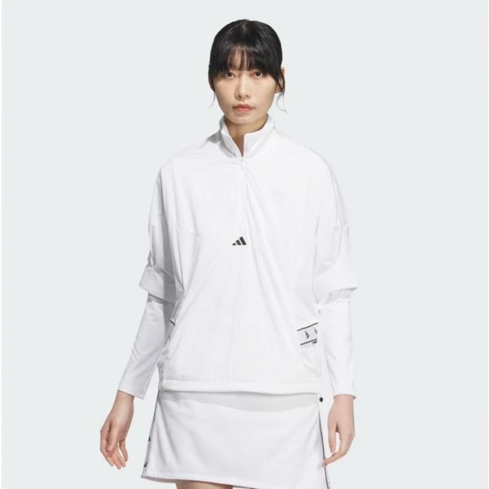 

AdidaS Golf 24 YearS Women S Windlady Quarter Zip Short Sleeve Anorak Im7216 White IM7216 (white)/XS