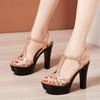 Taglia Grande 32-43 Scarpe da Donna con Tacco Alto Sandali da Donna Estivi con Punta Aperta Décolleté da Donna Scarpe da Donna da Ufficio per Matrimonio e Festa