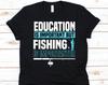 Education Is Important But Fishing Is Importanter Shirt, Fishing Gift, Fish Catching Lover, Sportfishing, Fisherman Graphic, Fishing Rod